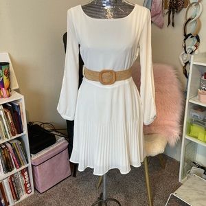 BB Dakota Pleated Slit Sleeve Dress